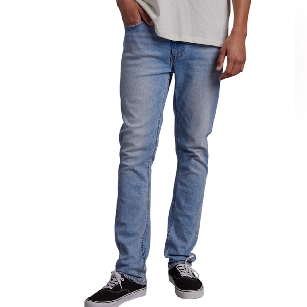 RSQ Jeans Men’s Light Wash Denim London Skinny Straight Leg Jeans | Size 30x30
